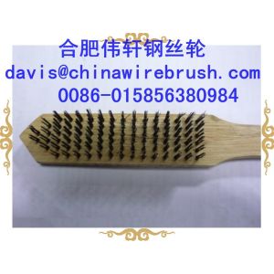 6 Row (6*16) Metal Wire Wooden Handle Brush