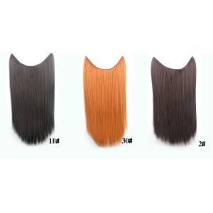Tangle Free Natural Synthetic Colored Hair Extensions Clip In with 16"