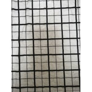 Geometric Embroidered Lace Fabric White Lace Material For Dresses