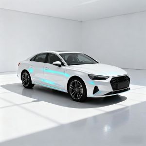 OEM / ODM Color Shift White Wrap Scratch Resistant White Blue Car Wrap HYC1063