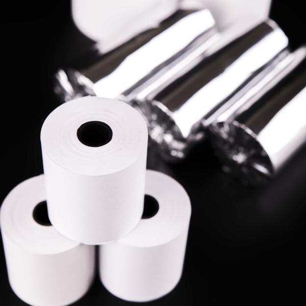 Buy Black Image 810mm 1035mm Jumbo Thermal Paper Label Rolls White Thermal Printing Paper at wholesale prices