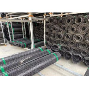 Asphalt Coating Biaxial Plastic Geogrid For Civil Engineering Construction