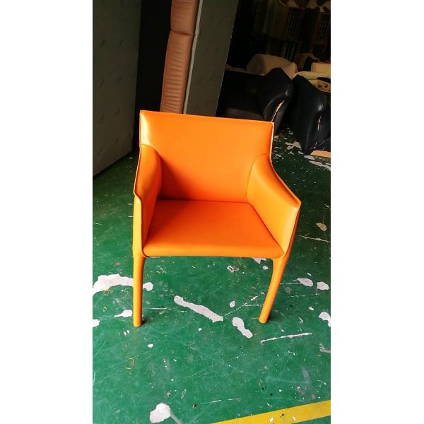 NISIDA YOUNG Fiberglass Arm Chair Fully Leather Upholstered Material