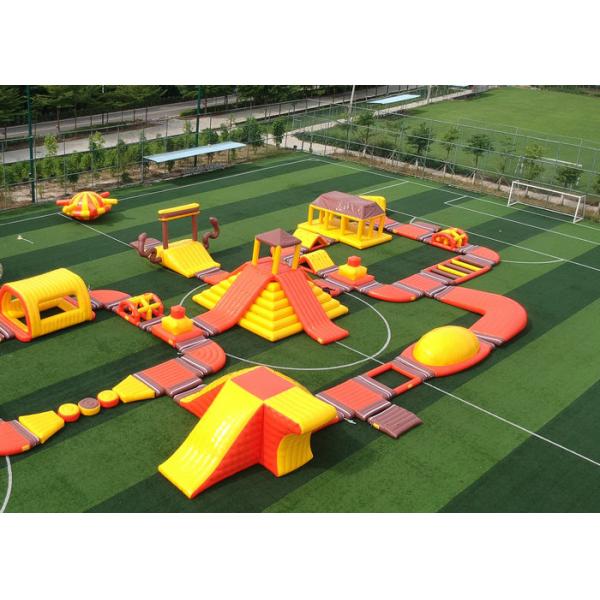 Giant Inflatable Floating Water Park / 0.9mm Pvc Tarpualins Inflatable Water Sports