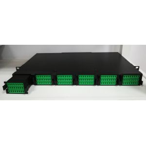 144f patch panel high density rack mount with cassette 1U HD panel MPO/MTP