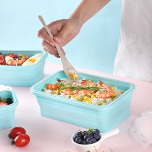 4Pcs Freezer Safe Collapsible Silicone Food Storage Container