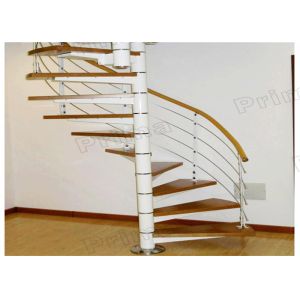 Small Custom Spiral Staircase Stainless Steel Carbon / Stainless Steel Post