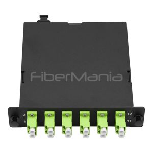 OM5 12 Cores 6 Ports Fiber Optic Cassette for 40 and 100Gbps Protocols MPO-LC