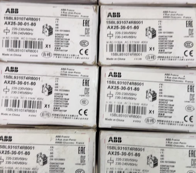 AX25-30-01-80 ABB Ac contactor Efficient reliable motor control solutions