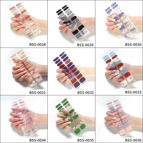 Customized Colorful Paper Nail Wraps Sticker for Christmas Gel Nail Strips in 2024