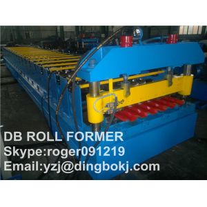 Trapezoidal Roof Steel Tile Forming Machine With Chain Transmission
