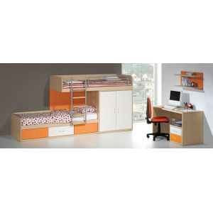 Children room furniture-Bed, bedside table, desk.