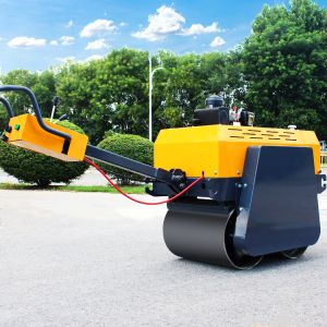 Quality Mini 0.5 Ton Self Propeller Walk Behind Diesel Two Steel Vibratory Road Roller for sale
