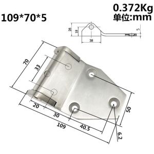 Sliding Door Heavy Duty Stainless Steel Hinges 109x70x5mm