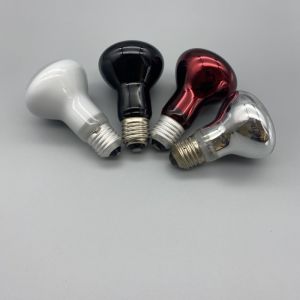 glass 75w Basking Bulb E26 / E27 Base White Black Tortoise Heat Lamp