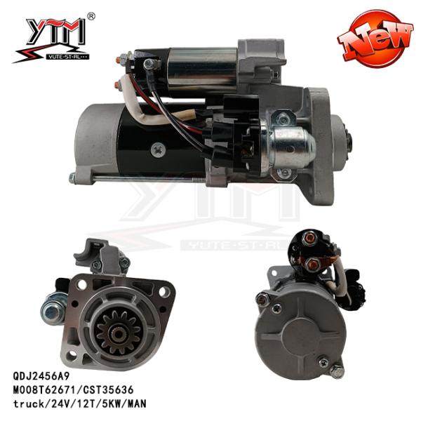 RAREELECTRICAL New 24V Starter Compatible With Man Trucks Tgm 13.240L 13.250 13.280L 13.290 M008T62671/CST35636