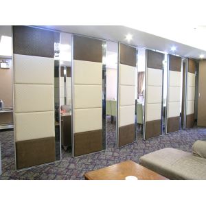 Aluminium Frame Operable Acoustic Movable Walls / Banquet Hall Sliding Folding