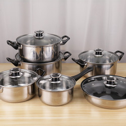 Restaurant Kitchen Stainless Steel Cookware Set Classic Design Style