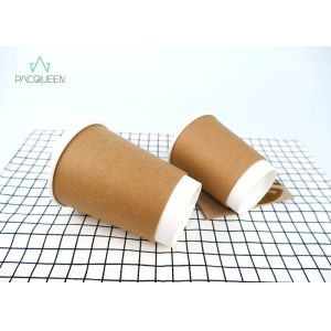 Excellent Insulation Double Paper Cup , Paper Espresso Cups Moisture Proof
