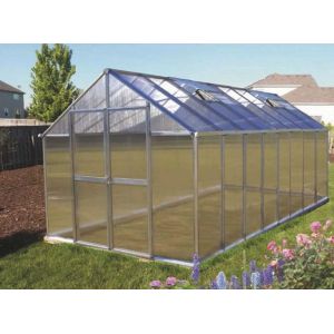 3*6*2m Aluminum Polycarbonate Sheet Greenhouse Single Span