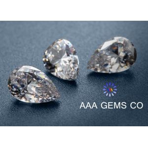 China Decoration High Hardness Pear Shaped Moissanite For Rings / Earrings on sale