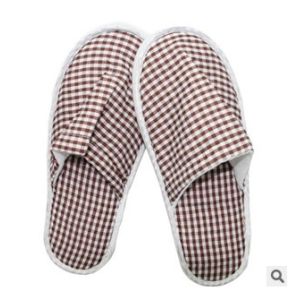 New customed logo promotional cheap hotel cloth slipper