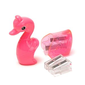 Baby Kid Safe Swan Cartoon Pencil Sharpener Double Hole