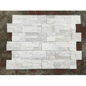 Pure White 150x600mm Exterior Thin Stone Veneer Panels