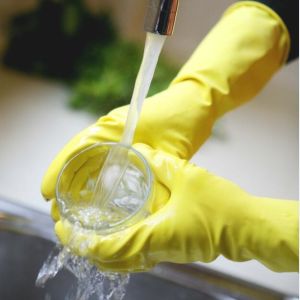 S Latex Reusable 30g 300mm Kitchen Dishwashing Gloves