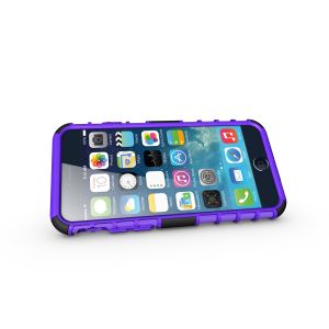 TPU+PC armor stand case for iPhone 6/6 Plus,unique design, Purple color, strong
