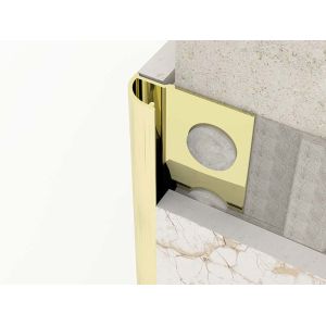 TUV Stainless Steel Tile Trim Brushed Round Closing Metal Strip