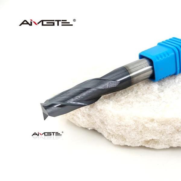 Tungsten Carbide 12mm 2-Flute Square End Mill For Steel/Stainless Steel CNC Milling Tool AlTiN Coated