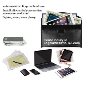 waterproof and fireproof resistant document bag,Lock Box Bag For Documents Money
