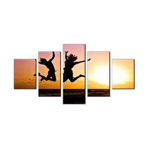 Jumping Girl In The Sun canvas prints living room wall decoration office decor