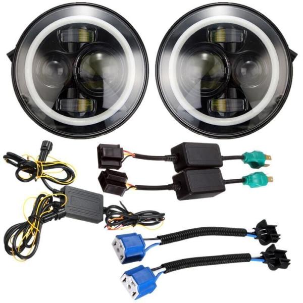 Buy Angel Eyes Halo Car Lights IP 68 6500K-7000K Halo Jeep Headlight Work Light at wholesale prices