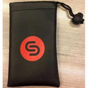 Silkscreen Biodegradable Drawstring Pouch Bags Small Custom PU Leather Nanometer