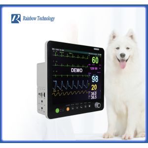 Portable Animal Vet 6 Parameters Patient Monitor 15 Inch With Etco2 Optional
