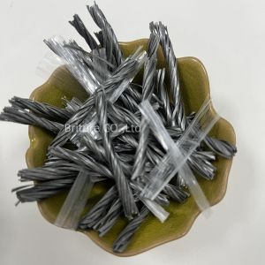 CE Certificated PP Fiber Bundle Twisted Mesh Armored Concrete Fiber For Mortar Use