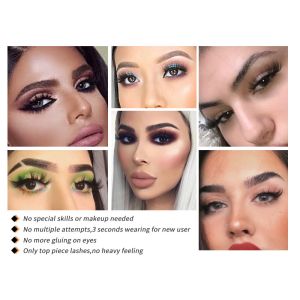 Natural Black 3d 25mm Mink Lashes , Reusable 3d Strip Lashes