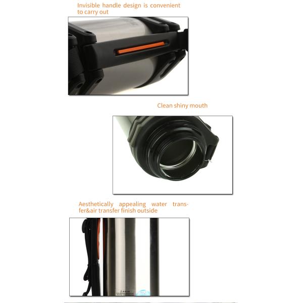 Travel Kettle Pot Insulated Stainless Steel Travel Water Bottle 850/1000/1500/1800/2300ml