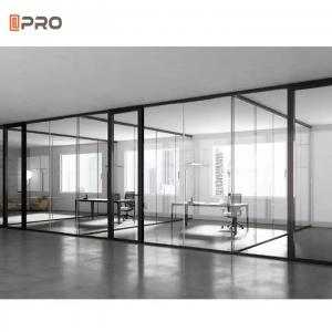 Quality Customized Glass Cubicles Walls Modern Office Partitions 2.0mm Glass Wall System for sale