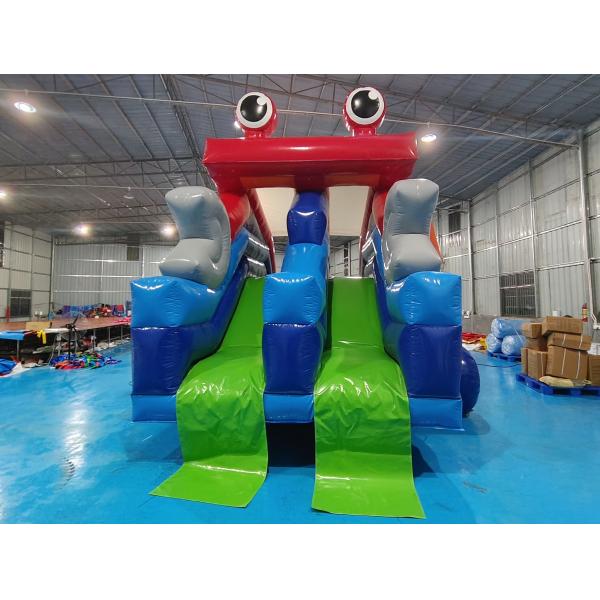 Commercial Grade Inflatable Dry Slide Crab Cartoon Inflatable High Double Slides For Kids And Adults