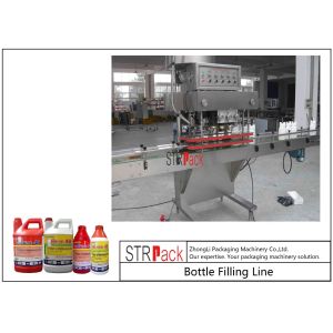 Agro Chemical Bottle Filling Line / Stable Performance Pharmaceutical Liquid