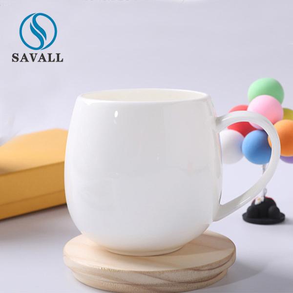 Buy Restaurants Round Solid CLASSIC White Porcelain Coffee Mugs FDA at wholesale prices
