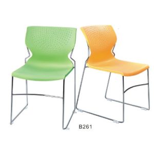 China hot sale stackable plastic visitor chair/high quality stackable plastic meeting chair on sale