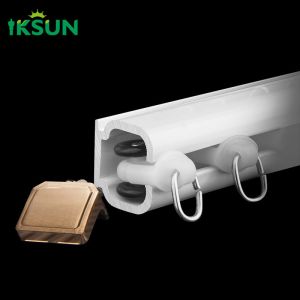 Ceiling Mounted System Square Curtain Track Hotel Aluminum Profile Rail
