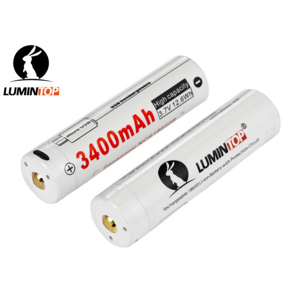 Buy Rechargeable Lumintop Lm34c Battery , 3400mAh 18650 Lithium Rechargeable Battery at wholesale prices