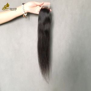 Straight Natural Black 2x6 Transparent Lace Human Hair Lace Closure
