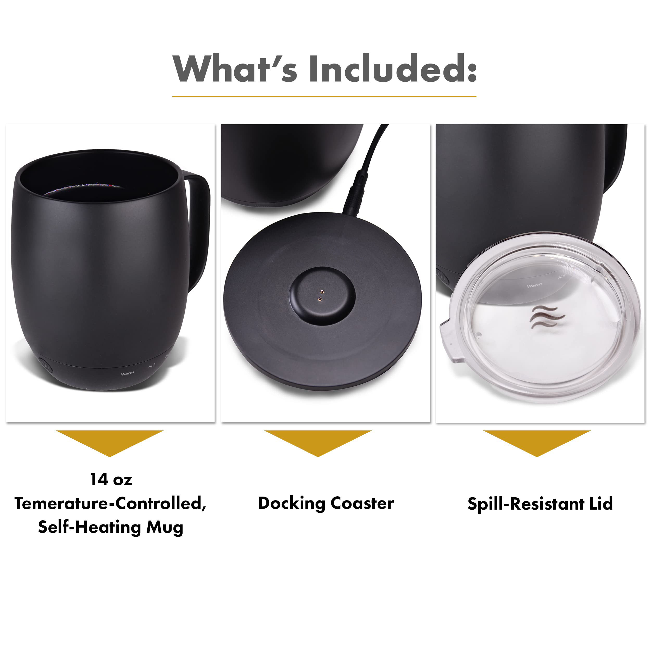 Electric Gooseneck Kettle, Temperature Control, Self-Heating Coffee Cup, LCD