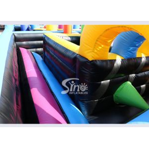 16x6m Kids N Adults Inflatable Maze Obstacle Course With Double Lane For Outdoor